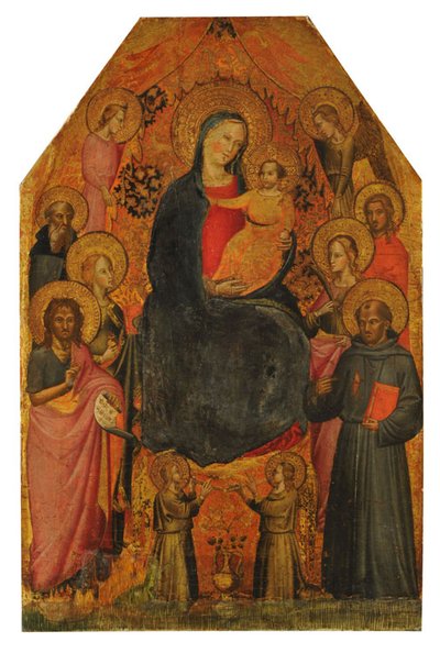 Madonna and Child Surrounded by Saints and Angels by Niccolo di Tommaso